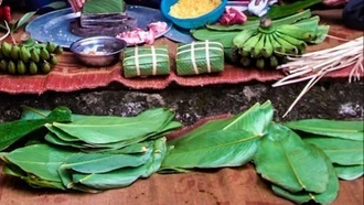 Hương bánh chưng bếp củi