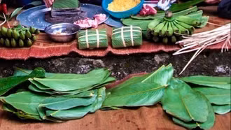 Hương bánh chưng bếp củi