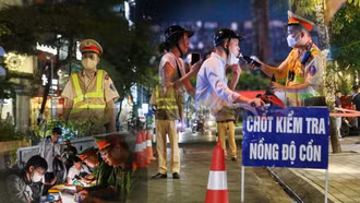 Cảnh sát giao thông tuần tra 24/24h, xử lý nghiêm vi phạm dịp Tết Nguyên đán