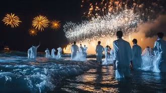 Đón Giao thừa ở Brazil: Nhảy qua bảy con sóng để gửi điều ước