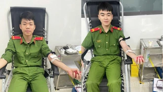 Tuổi trẻ Trại tạm giam số 1 Công an tỉnh Lào Cai hiến máu cứu người 