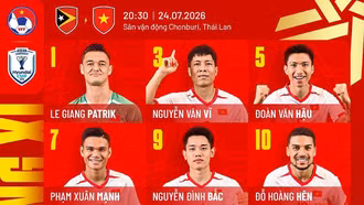Trực tiếp Timor Leste 0-4 Việt Nam (Hiệp 1): Hoàng Hên và Đình Bắc lập cú đúp 