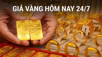 Thị trường vàng ngày 24/7/2026: Giá vàng trong nước và thế giới đồng loạt giảm mạnh