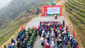Mường Khương phát động xây dựng đường giao thông nông thôn và trồng cây khu vực biên giới