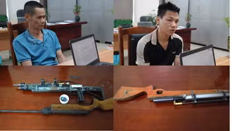 Khởi tố 2 đối tượng về hành vi tàng trữ trái phép vũ khí quân dụng