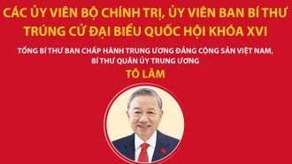 Các Ủy viên Bộ Chính trị, Ủy viên Ban Bí thư trúng cử đại biểu Quốc hội khóa XVI