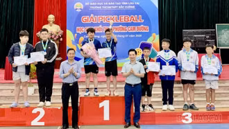 Phường Cam Đường tổ chức thành công Giải Pickleball học sinh khối THCS