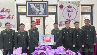 Thiếu tướng Nguyễn Anh Ngọc - Phó Tư lệnh Quân khu 2 thăm, chúc Tết Đoàn Kinh tế - Quốc phòng 345