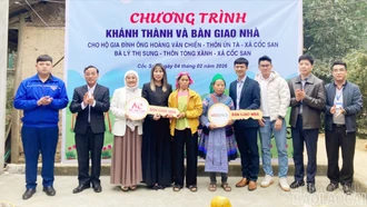 Khánh thành và bàn giao 2 căn "Nhà đại đoàn kết" xã Cốc San
