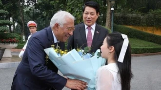 Chủ tịch nước Lương Cường chủ trì lễ đón chính thức Chủ tịch Hội đồng châu Âu