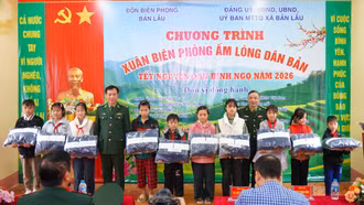 Nhiều hoạt động ý nghĩa trong chương trình "Xuân Biên phòng ấm lòng dân bản" tại xã Bản Lầu