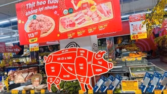 Siêu thị GO! bán thịt lợn tươi không lợi nhuận phục vụ Tết Nguyên đán