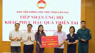 Phường Cam Đường ủng hộ 1,1 tỷ đồng giúp đồng bào khắc phục hậu quả thiên tai