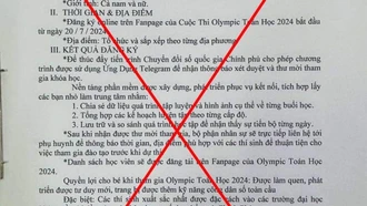 Cảnh báo việc giả mạo văn bản của Bộ Giáo dục và Đào tạo mời tham gia Olympic Toán 2024