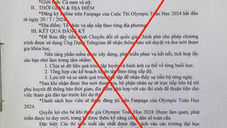 Cảnh báo việc giả mạo văn bản của Bộ Giáo dục và Đào tạo mời tham gia Olympic Toán 2024