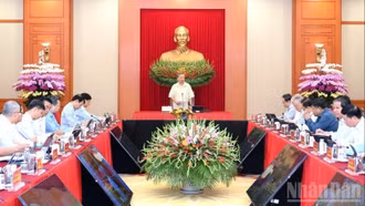 Thông báo Kết luận của Tổng Bí thư Tô Lâm tại Hội nghị sơ kết tình hình triển khai thực hiện Nghị quyết số 57-NQ/TW của Bộ Chính trị