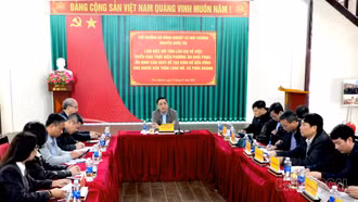 Thứ trưởng Bộ Nông nghiệp và Môi trường Nguyễn Quốc Trị kiểm tra công tác khôi phục sản xuất, tạo sinh kế bền vững tại thôn Làng Nủ