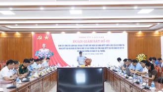 Đoàn giám sát số 2 của Tỉnh ủy làm việc tại xã Mậu A