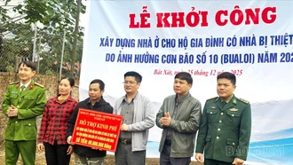 Bát Xát khởi công xây nhà cho hộ bị thiệt hại do bão số 10