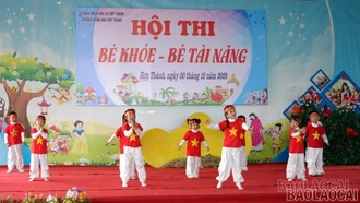 Sôi nổi Hội thi “Bé khỏe - Bé tài năng” Trường Mầm non Hợp Thành 