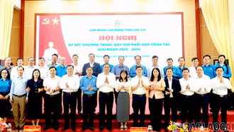 Liên đoàn Lao động tỉnh tổ chức ký kết Quy chế phối hợp công tác giai đoạn 2025 - 2030