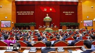 Toàn cảnh ngày làm việc đầu tiên Hội nghị Trung ương lần thứ 15, khóa XIII