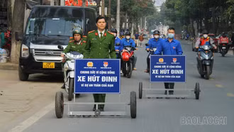 Xe hút đinh - sáng kiến bảo vệ an toàn giao thông tại phường Lào Cai