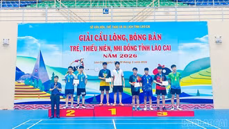 Bế mạc Giải Cầu lông - Bóng bàn trẻ, thiếu niên, nhi đồng tỉnh Lào Cai năm 2026
