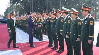 Tổng Bí thư Tô Lâm dự Lễ kỷ niệm 80 năm Ngày truyền thống lực lượng vũ trang Quân khu 9