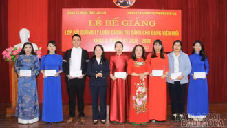 75 học viên được cấp Giấy chứng nhận bồi dưỡng đảng viên mới