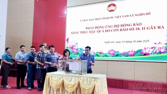Xã Nghĩa Đô phát động ủng hộ đồng bào bị ảnh hưởng mưa lũ
