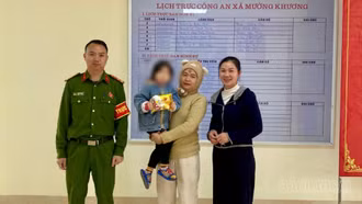 Công an xã Mường Khương kịp thời hỗ trợ bé gái 4 tuổi đi lạc tìm lại gia đình