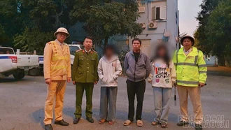 Công an xã Tân Lĩnh kịp thời ngăn chặn, đưa hai học sinh bỏ học đi làm thuê trở về gia đình an toàn