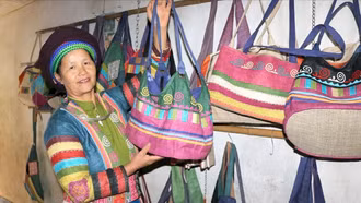 Phụ nữ dân tộc Mông với nghề dệt lanh truyền thống