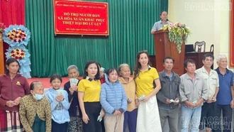 Đoàn thiện nguyện Lào Cai hỗ trợ người dân vùng lũ Đắk Lắk