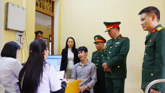 Ban Chỉ huy Phòng thủ khu vực 4 - Nghĩa Lộ kiểm tra công tác khám tuyển nghĩa vụ quân sự năm 2026