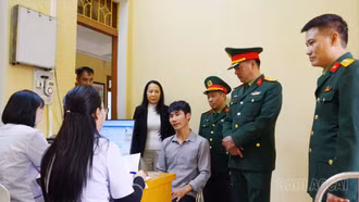 Ban Chỉ huy Phòng thủ khu vực 4 - Nghĩa Lộ kiểm tra công tác khám tuyển nghĩa vụ quân sự năm 2026