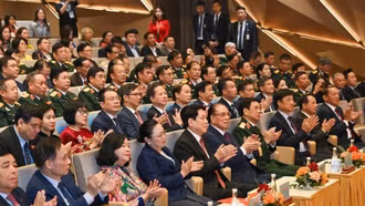 Chủ tịch nước Lương Cường dự Lễ kỷ niệm 50 năm Quốc khánh Lào và 105 năm ngày sinh Chủ tịch Kaysone Phomvihane