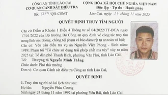 Truy tìm đối tượng liên quan vụ tổ chức sử dụng trái phép chất ma túy