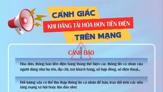 Cảnh giác khi đăng tải hóa đơn tiền điện trên mạng