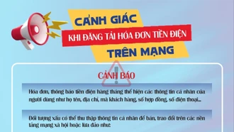 Cảnh giác khi đăng tải hóa đơn tiền điện trên mạng