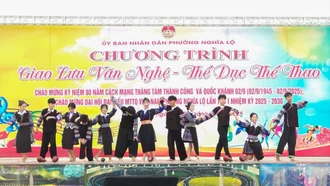 Phường Nghĩa Lộ: Tổ chức giao lưu văn nghệ - thể thao chào mừng Quốc khánh 2/9