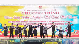 Phường Nghĩa Lộ: Tổ chức giao lưu văn nghệ - thể thao chào mừng Quốc khánh 2/9