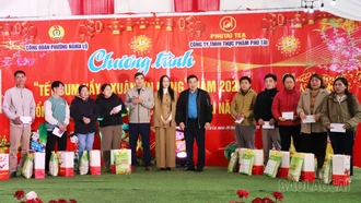 Trao 85 suất quà Tết cho công nhân Công ty TNHH Thực phẩm Phú Tài