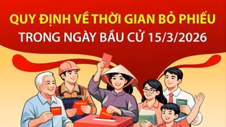 Quy định về thời gian bỏ phiếu trong ngày bầu cử 15/3