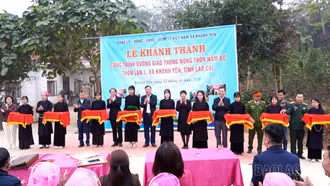 Xã Khánh Yên: Khánh thành công trình đường giao thông nông thôn Nậm Bó, thôn Làn 1