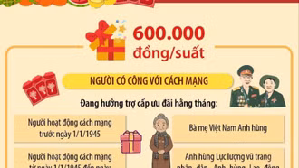 Hai mức quà tặng cho người có công với cách mạng nhân dịp Tết Bính Ngọ