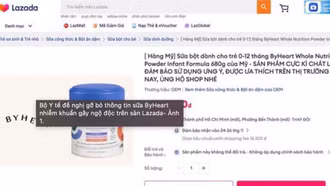 Bộ Y tế đề nghị gỡ bỏ thông tin sữa ByHeart nghi gây ngộ độc trên sàn thương mại điện tử