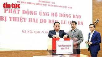 Ủy ban Trung ương MTTQ Việt Nam phát động ủng hộ đồng bào thiệt hại do bão lũ