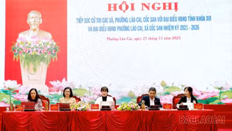 Tổ đại biểu số 10 HĐND tỉnh tiếp xúc cử tri phường Lào Cai và xã Cốc San